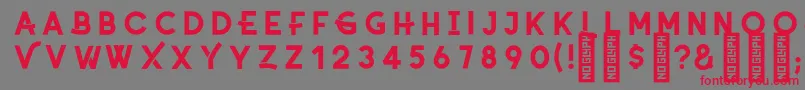CoyoteSemibolddemo Font – Red Fonts on Gray Background