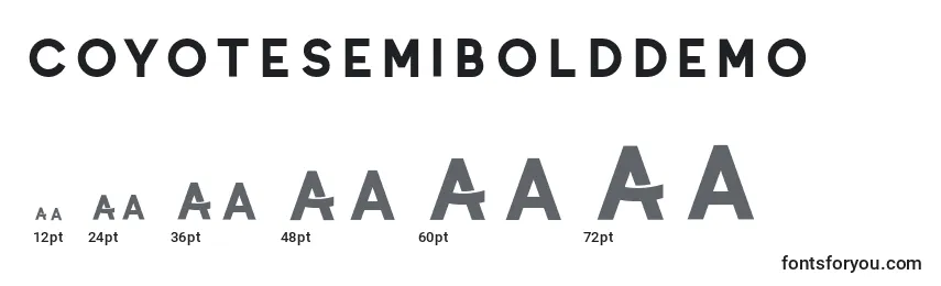 Размеры шрифта CoyoteSemibolddemo (70591)