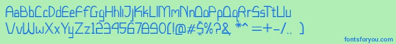 fuente LucchettoFont – Fuentes Azules Sobre Fondo Verde