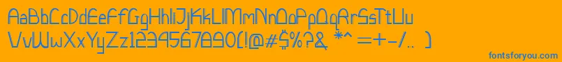 Police LucchettoFont – polices bleues sur fond orange