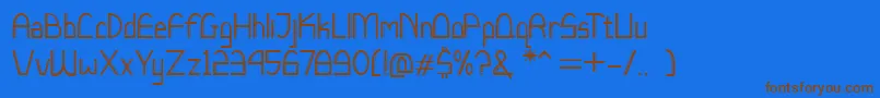 LucchettoFont Font – Brown Fonts on Blue Background