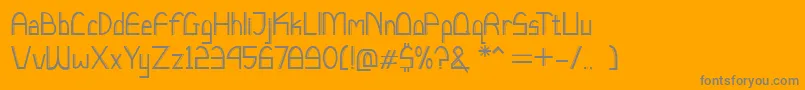 Fonte LucchettoFont – fontes cinzas em um fundo laranja