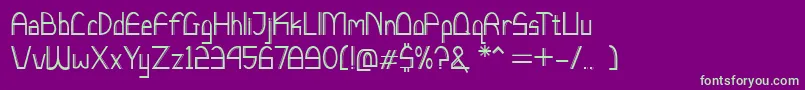 LucchettoFont Font – Green Fonts on Purple Background