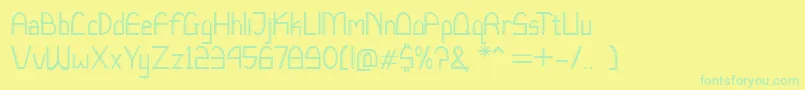 Fonte LucchettoFont – fontes verdes em um fundo amarelo