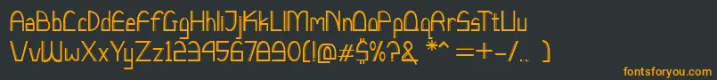 フォントLucchettoFont – 黒い背景にオレンジの文字