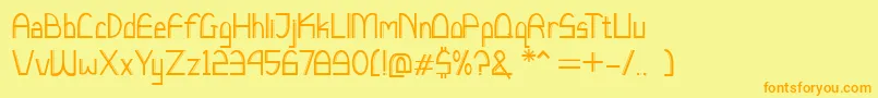 LucchettoFont Font – Orange Fonts on Yellow Background