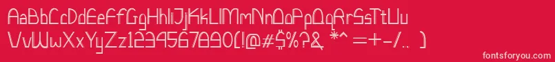 Czcionka LucchettoFont – różowe czcionki na czerwonym tle