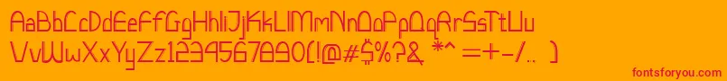 LucchettoFont Font – Red Fonts on Orange Background