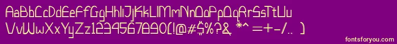 LucchettoFont Font – Yellow Fonts on Purple Background