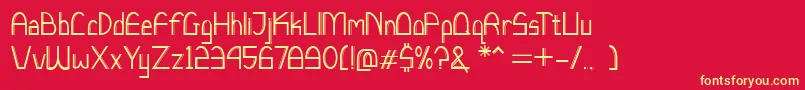 Шрифт LucchettoFont – жёлтые шрифты на красном фоне