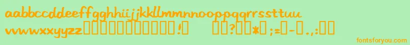 Stereo Font – Orange Fonts on Green Background