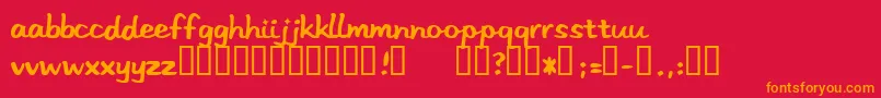 Stereo Font – Orange Fonts on Red Background