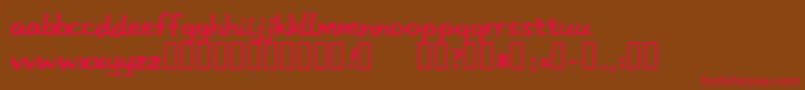 Stereo Font – Red Fonts on Brown Background