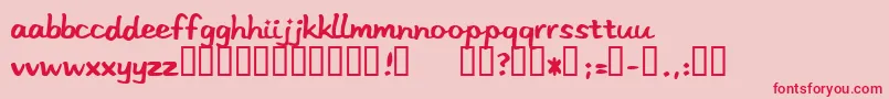 Stereo Font – Red Fonts on Pink Background