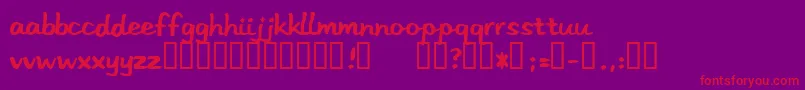 Stereo Font – Red Fonts on Purple Background