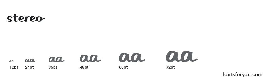 Stereo Font Sizes
