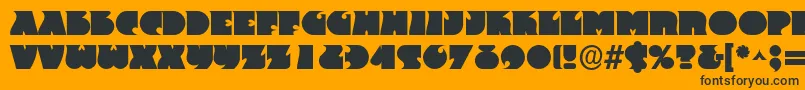 Dsfrantc Font – Black Fonts on Orange Background