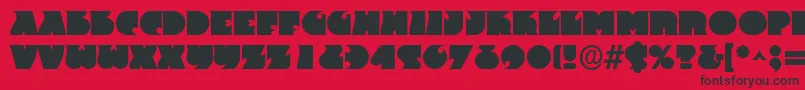 Dsfrantc Font – Black Fonts on Red Background