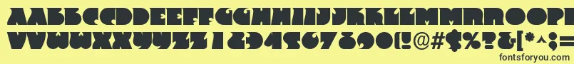 Dsfrantc Font – Black Fonts on Yellow Background
