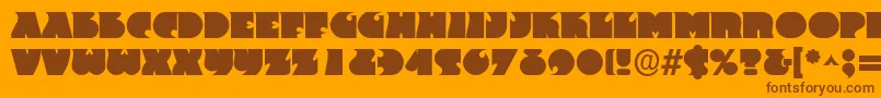 Dsfrantc Font – Brown Fonts on Orange Background