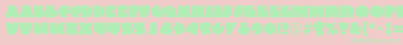 Dsfrantc Font – Green Fonts on Pink Background