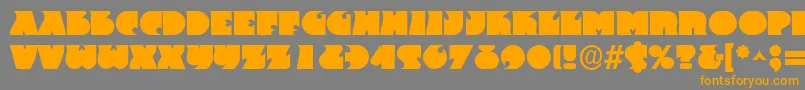 Dsfrantc Font – Orange Fonts on Gray Background