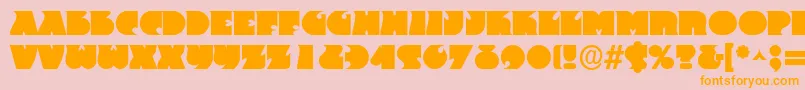 Dsfrantc Font – Orange Fonts on Pink Background