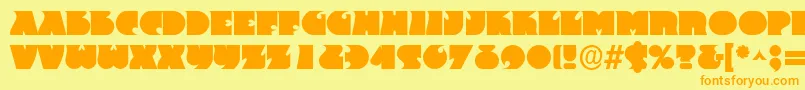 Dsfrantc Font – Orange Fonts on Yellow Background