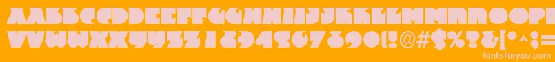 Dsfrantc Font – Pink Fonts on Orange Background