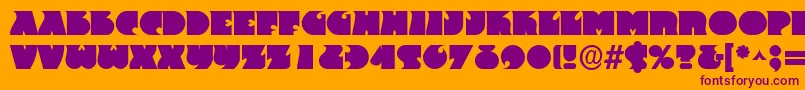 Dsfrantc Font – Purple Fonts on Orange Background