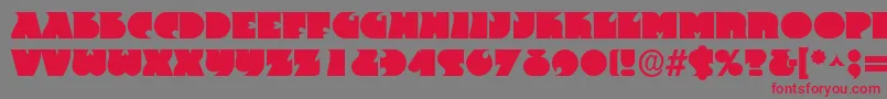 Dsfrantc Font – Red Fonts on Gray Background