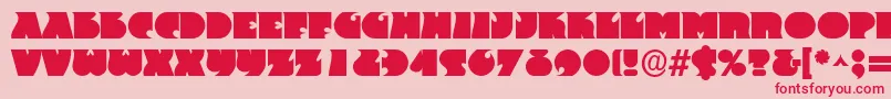 Dsfrantc Font – Red Fonts on Pink Background