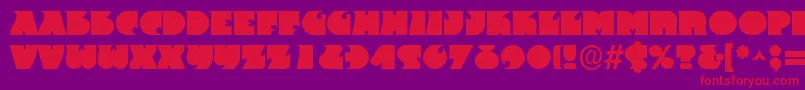 Dsfrantc Font – Red Fonts on Purple Background