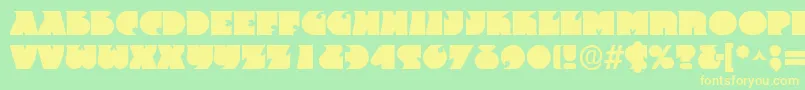 Dsfrantc Font – Yellow Fonts on Green Background