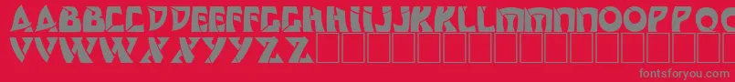 Dscomedy Font – Gray Fonts on Red Background