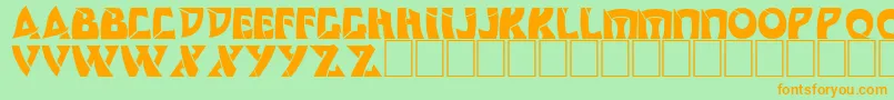 Dscomedy Font – Orange Fonts on Green Background