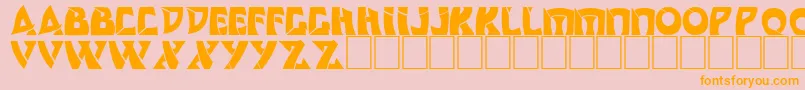 Dscomedy Font – Orange Fonts on Pink Background