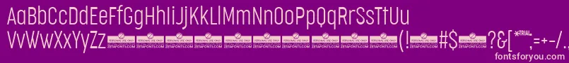 CocogooseCompressedUltralightTrial Font – Pink Fonts on Purple Background