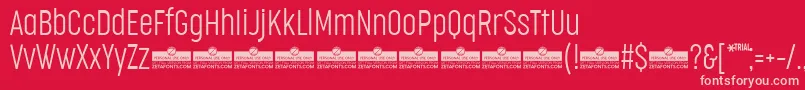 CocogooseCompressedUltralightTrial Font – Pink Fonts on Red Background