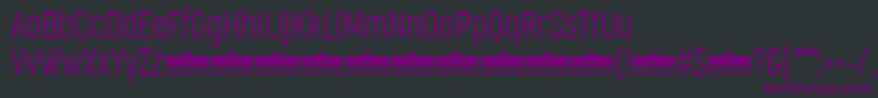 CocogooseCompressedUltralightTrial Font – Purple Fonts on Black Background