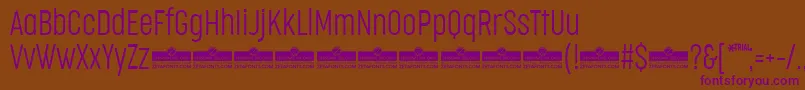 CocogooseCompressedUltralightTrial Font – Purple Fonts on Brown Background