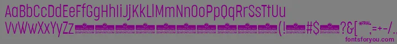 CocogooseCompressedUltralightTrial Font – Purple Fonts on Gray Background