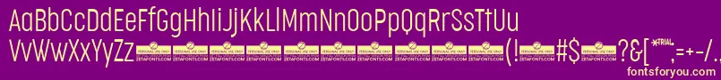 CocogooseCompressedUltralightTrial Font – Yellow Fonts on Purple Background