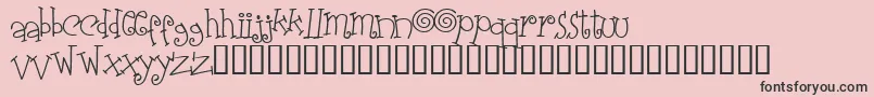 Elasw ffy Font – Black Fonts on Pink Background