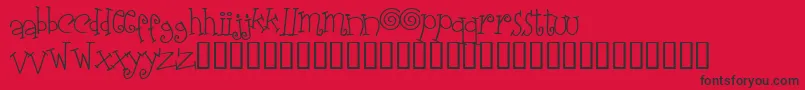 Elasw ffy Font – Black Fonts on Red Background