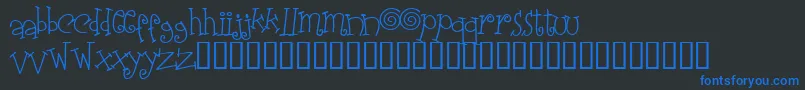 Elasw ffy Font – Blue Fonts on Black Background