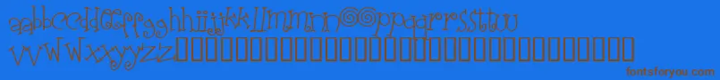Elasw ffy Font – Brown Fonts on Blue Background