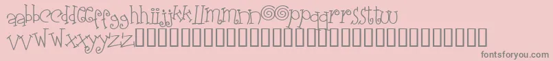 Elasw ffy Font – Gray Fonts on Pink Background