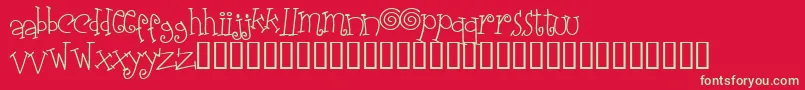 Elasw ffy Font – Green Fonts on Red Background