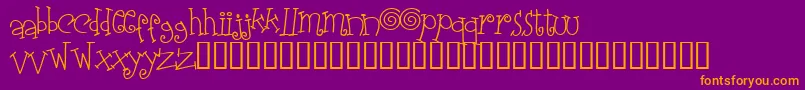 Elasw ffy Font – Orange Fonts on Purple Background